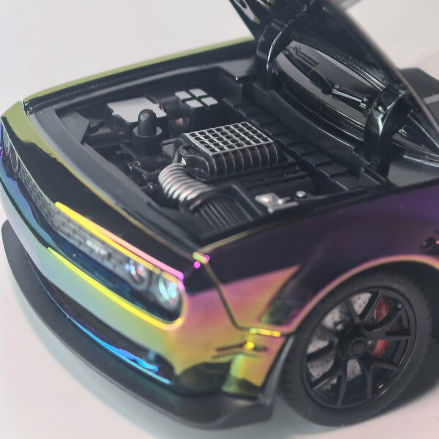 Die-Cast  Dodge challenger Simulation Sound &Light Pull Back