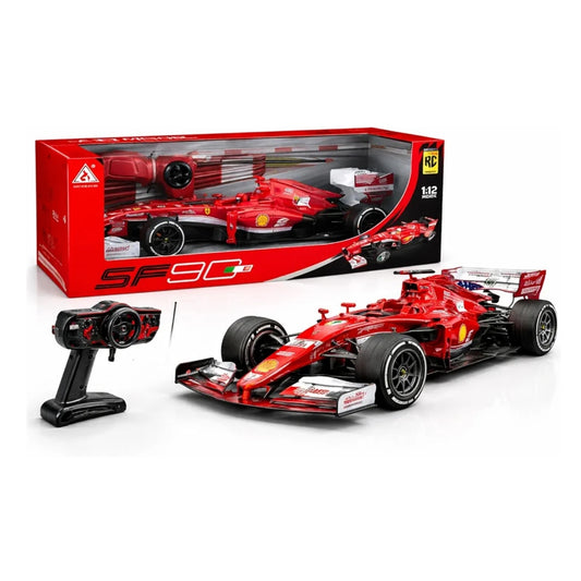 SF90 Remote Control Formula 1 Racing Car, Red, 1:12 Scale Model, RC Toy with Controller, Ages 3+