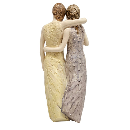 Polyresin Sisters Idol Statue Showpiece for Home Decor Decoration and Gifting