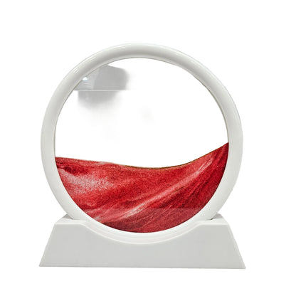 Moving Sand Art Liquid Motion Decor | Sandscape Moving Sand Picture | Round Dynamic Display Flowing Sand Frame | Sensory Relaxing Desktop Work table Decor