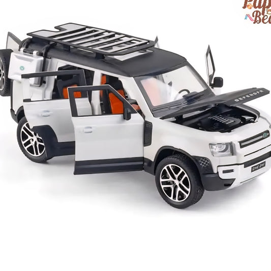 Defender Exclusive Alloy Metal Pull Back Die-cast Car Diecast Metal Pullback Toy car with Openable Doors & Light, Music Gifts for Kids