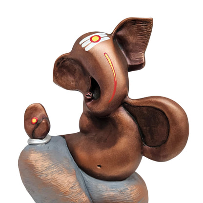 Polyresin Ganesh Showpiece Ganpati Idol Ganesha Statue for Pooja Home Decor House Warming Gift