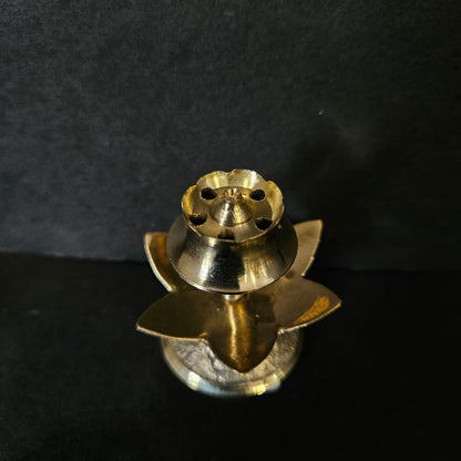 Agarbatti Stand – Lotus-Shaped Brass Incense Holder for Pooja and Home Decor