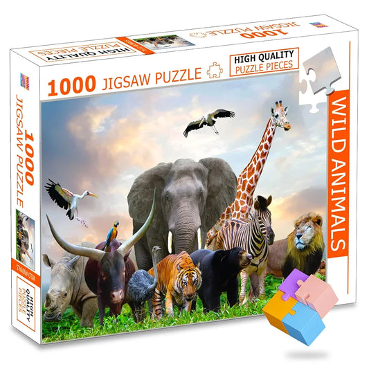 Wild Animal 1000 Piece Jigsaw Puzzles for Kids and Children