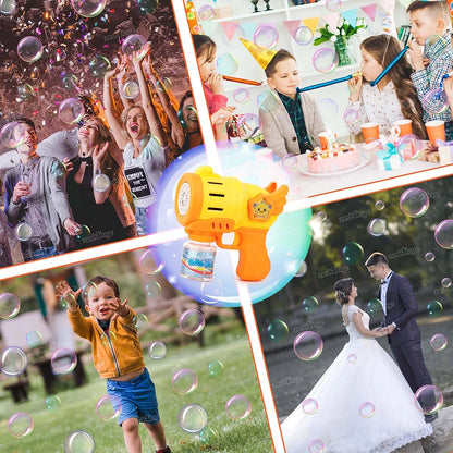 Bubble Gun for Kids Automatic Bubble Blower Maker with Light Effects Battery Operated Duck Bubble Stick for Girls & Boys