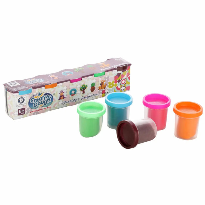 Chanak Clay Dough Creation with 6 Colourful Clay & Sculpting Figures (50gm X 5pcs)
