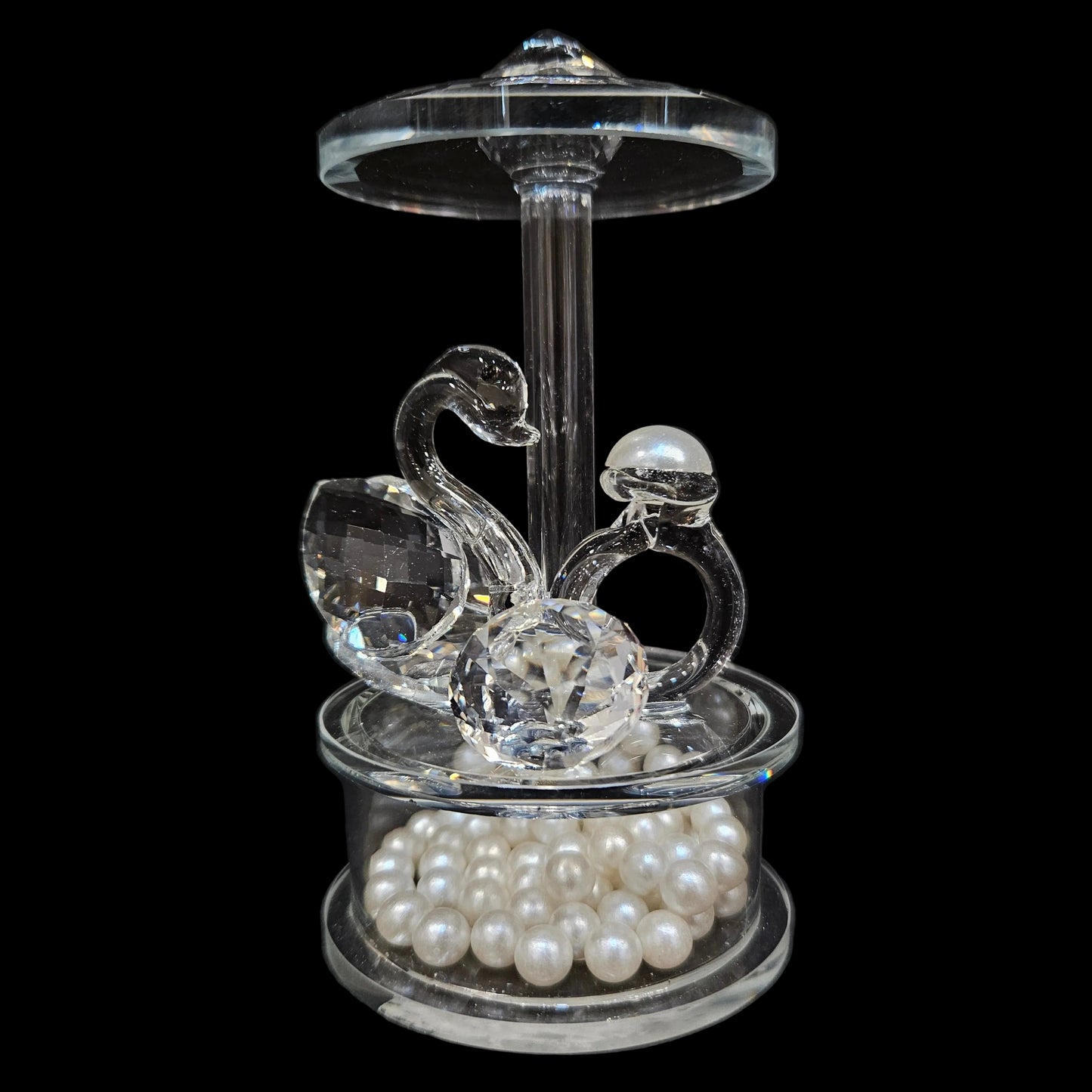 Crystal Swan Collectibles,Crystal Swan/Duck Ornaments Decor, Swans Statues Crystal Paperweight Tabletop Centerpiece for Wedding Living Room Home Office Decor