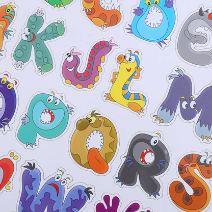 Magnetic educational letter stickers for kids