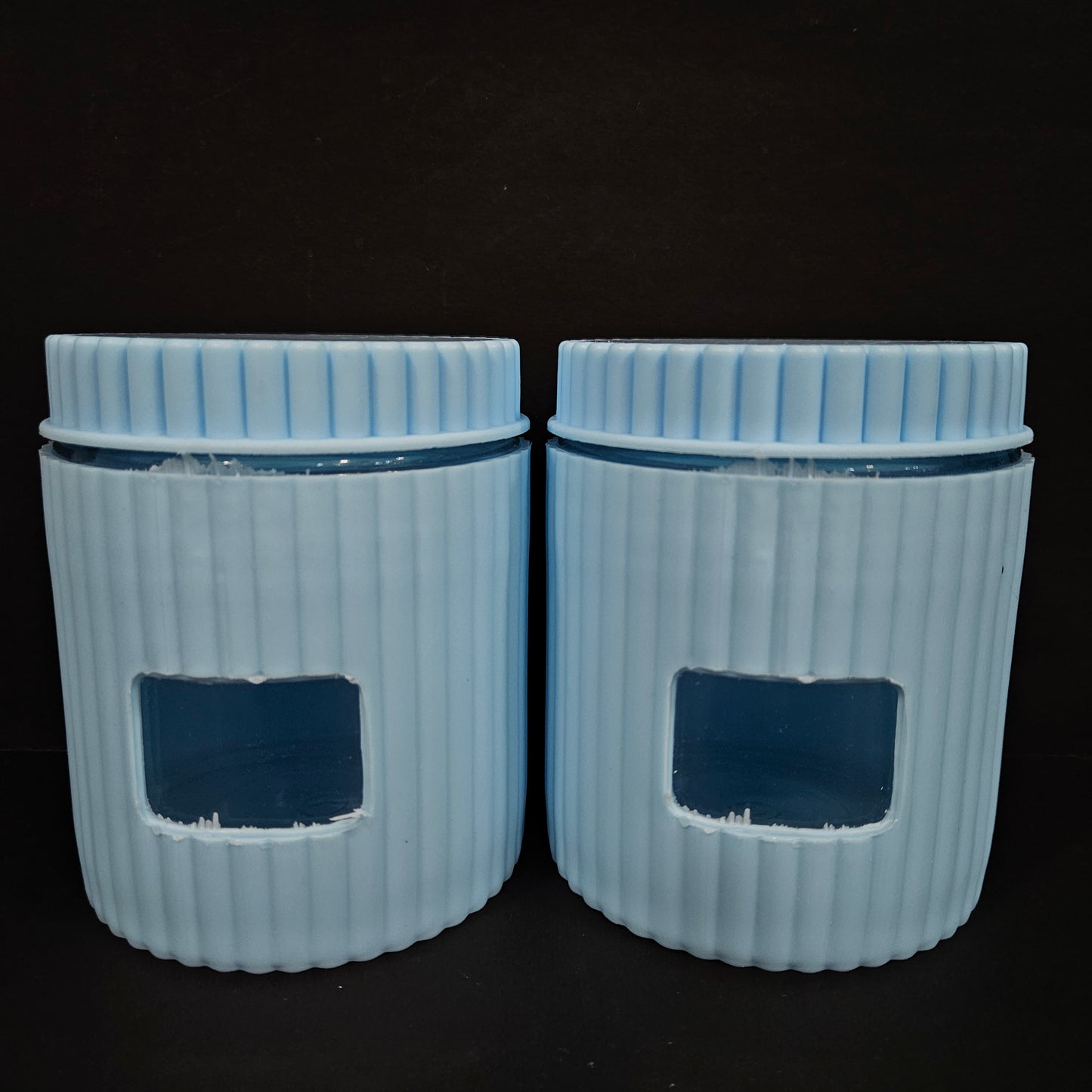 Glimmer 2 piece glass jar gift set for groceries storage purpose & for dry fruits storage purpose
