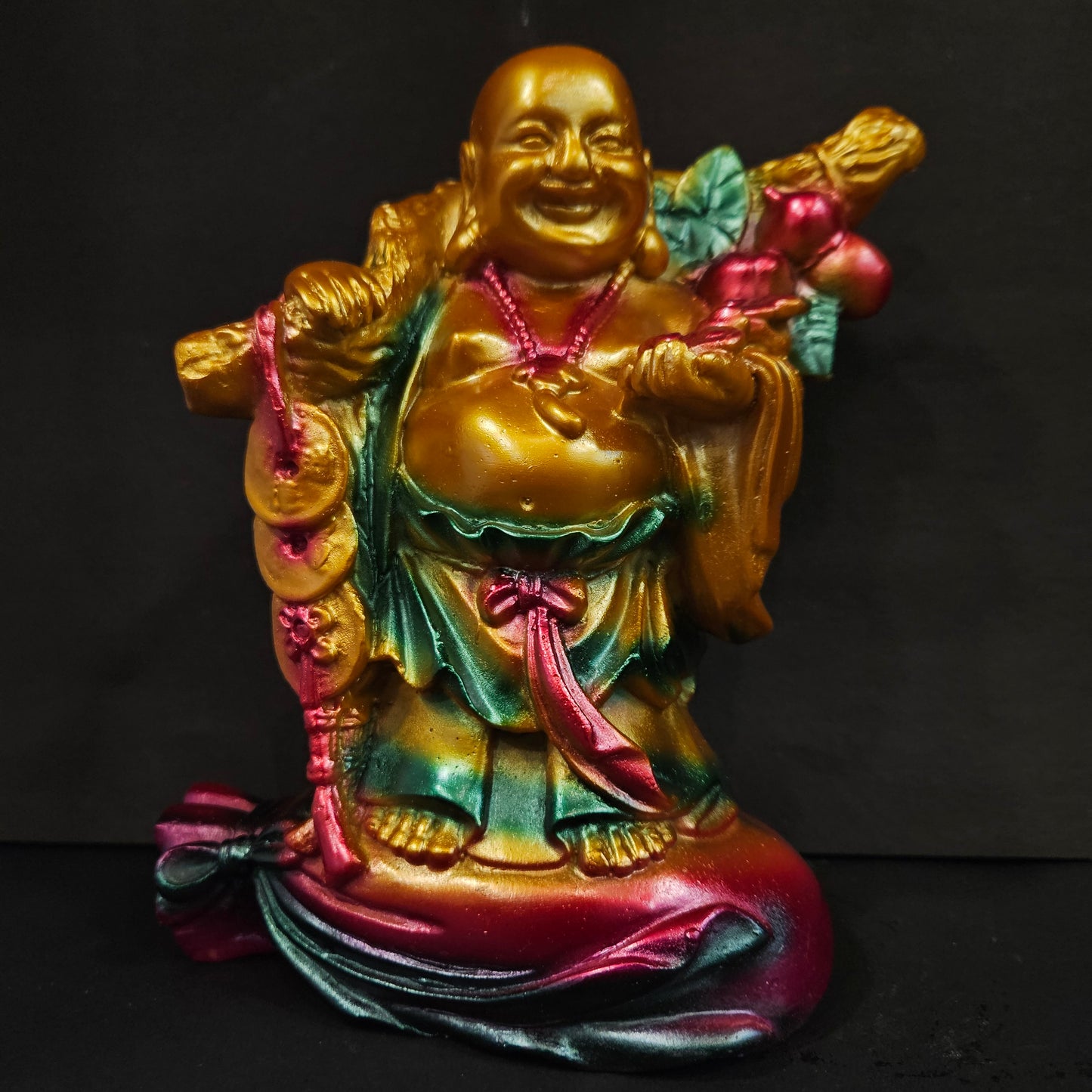 Laughing Buddha with Coins Bag Decorative Showpiece idol