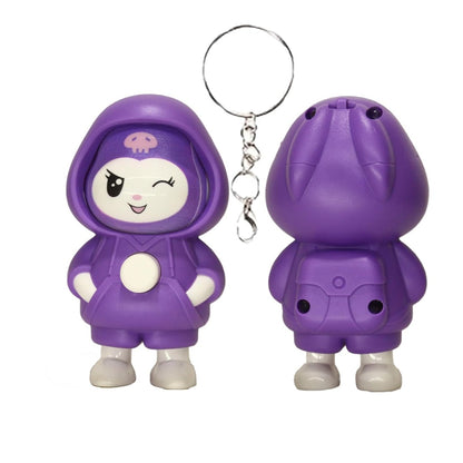 Face changing cute cartoon characters keychain