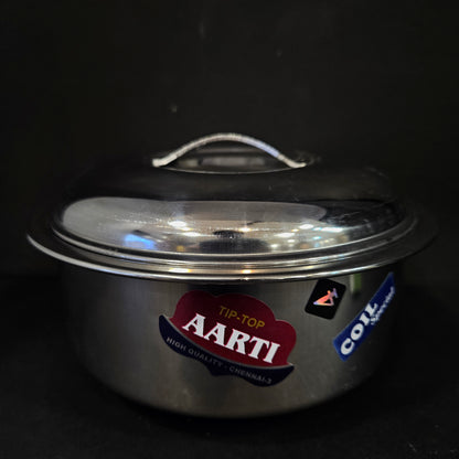 Stainless Steel Round storage box with lid perfect for Return gifting purpose