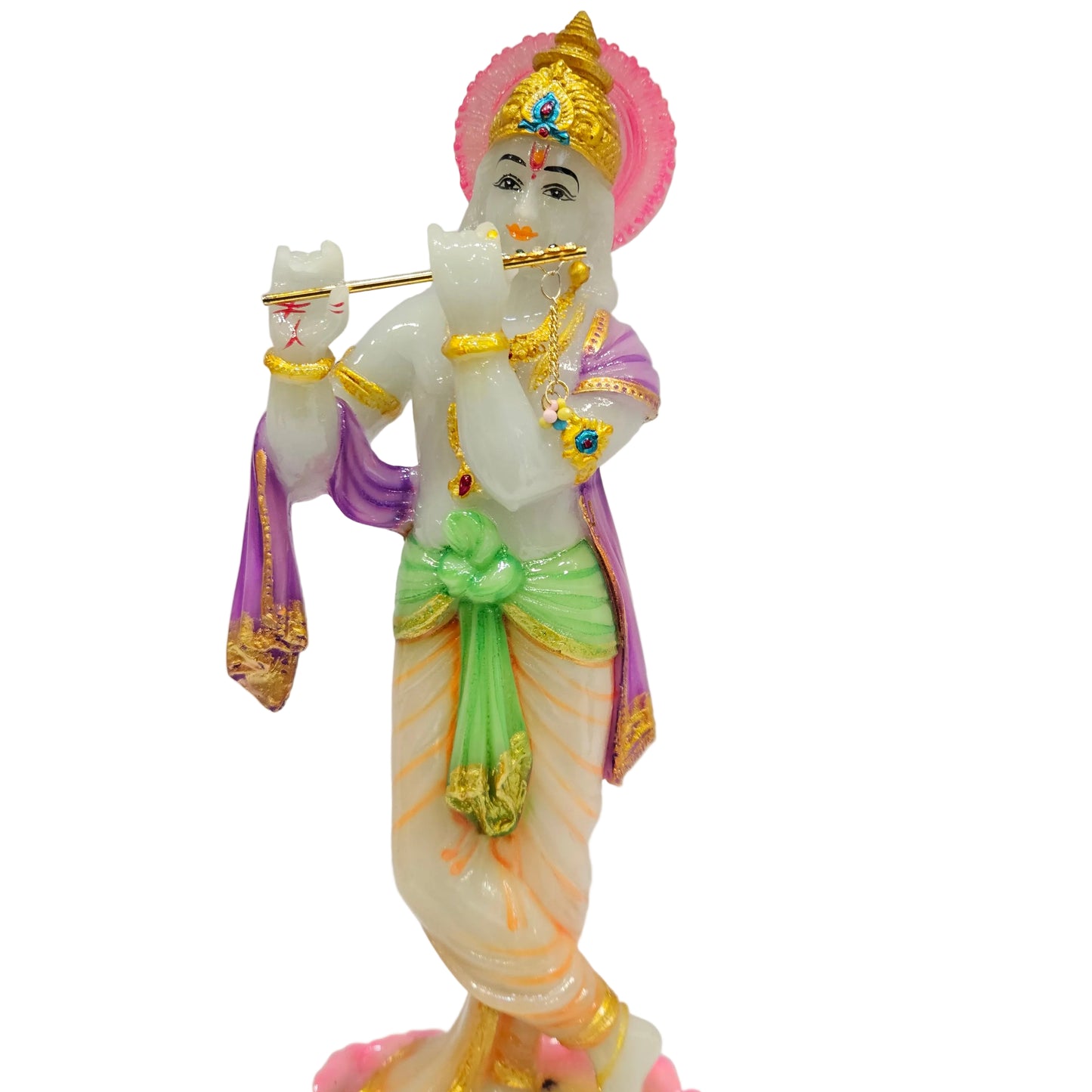 Polyresin Krishna Statue Krishan Ji Murti Statue Idol for Pooja Room Home Temple Office Decor Gifted Piece Home Interrior Idol