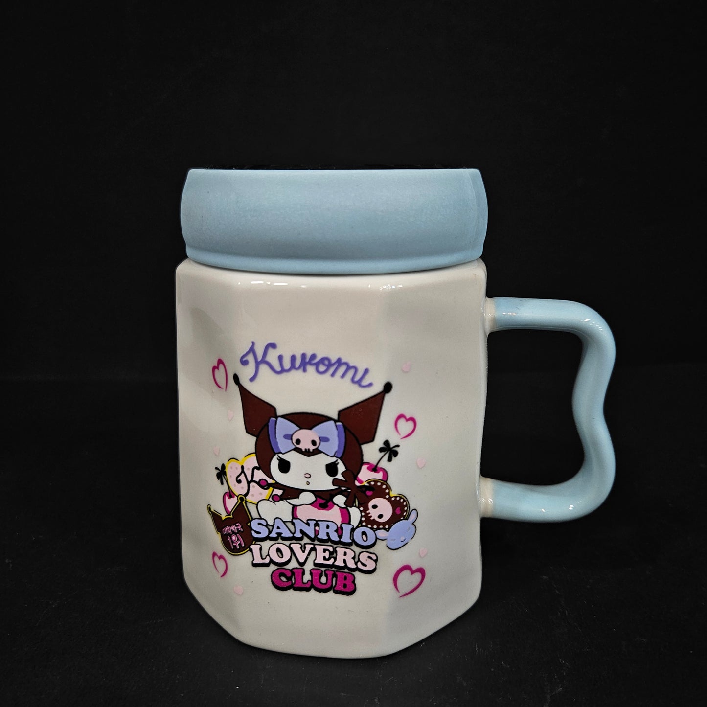 Kuromi cartoon character printed Ceramic mug with white & multiple colours