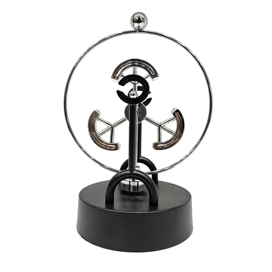 Kinetic Orbital Perpetual Motion Newton Pendulum Zinc Alloy Frame Physical Science Desk Toy Art for Office Home Decoration
