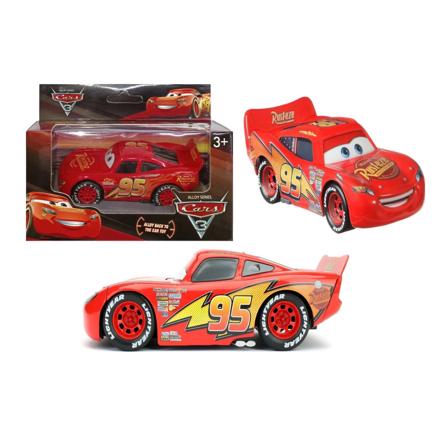 Piixar Cars Toys Lightning McQueen Die Cast Car Vehicle 3 year + For Kids Red