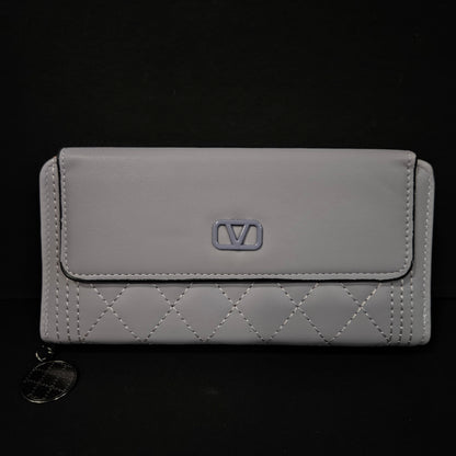 Leather Thin Slim Wallets for Women with magnetic clip & Zipper