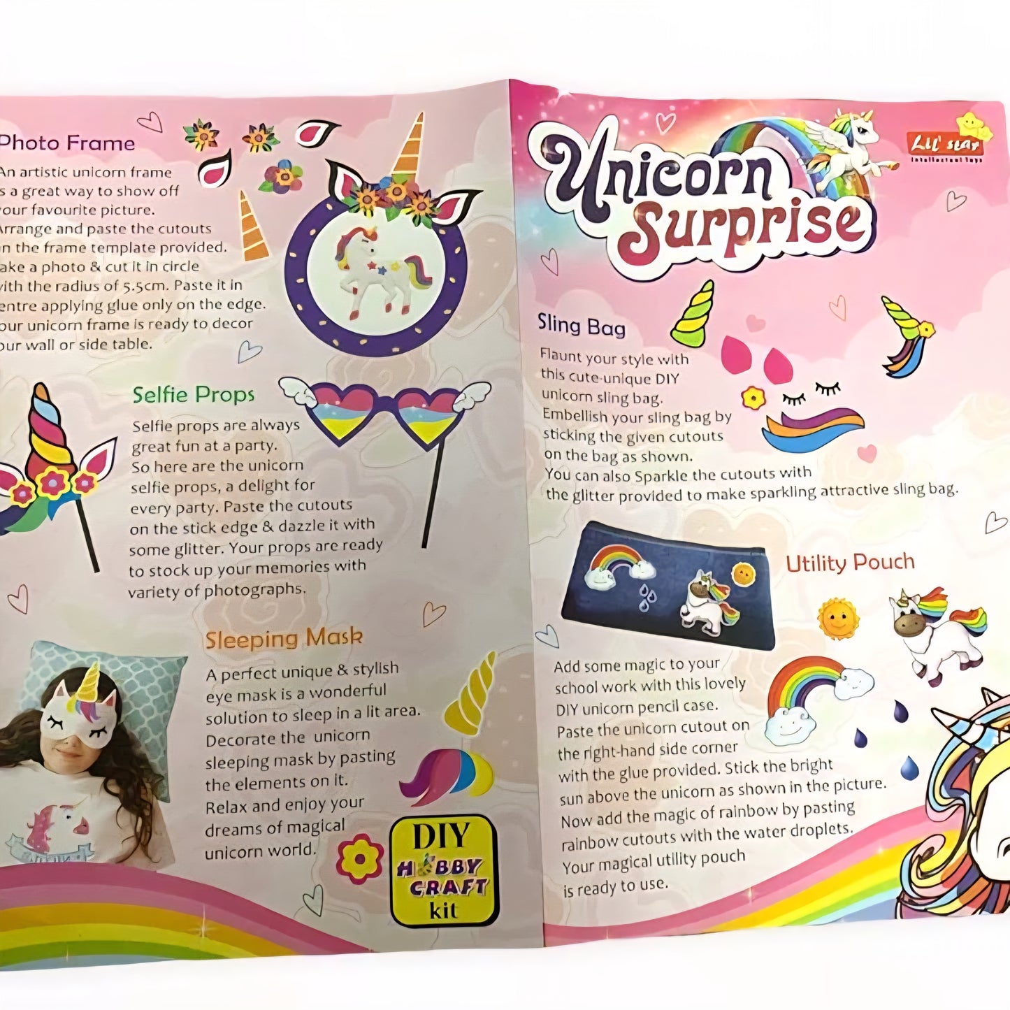 Unicorn Surprise Theme- DIY- Art and Craft Kit for Girls 6+ Age/Enhance Imaginary & Creative Skills