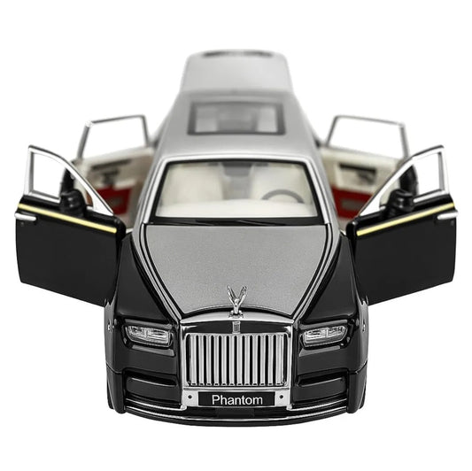 DieCast Rolls Royce 1:32 Toy Car, Made of Alloy Metal with plastic parts and Rubber Tyres, Four Openable Doors, Openable Bonnet and Dickey. Multiple Colors for Kids, Boys