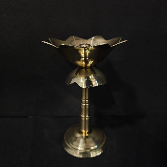 Pure Brass Lotus Akhand Diya stand for Home & Pooja room