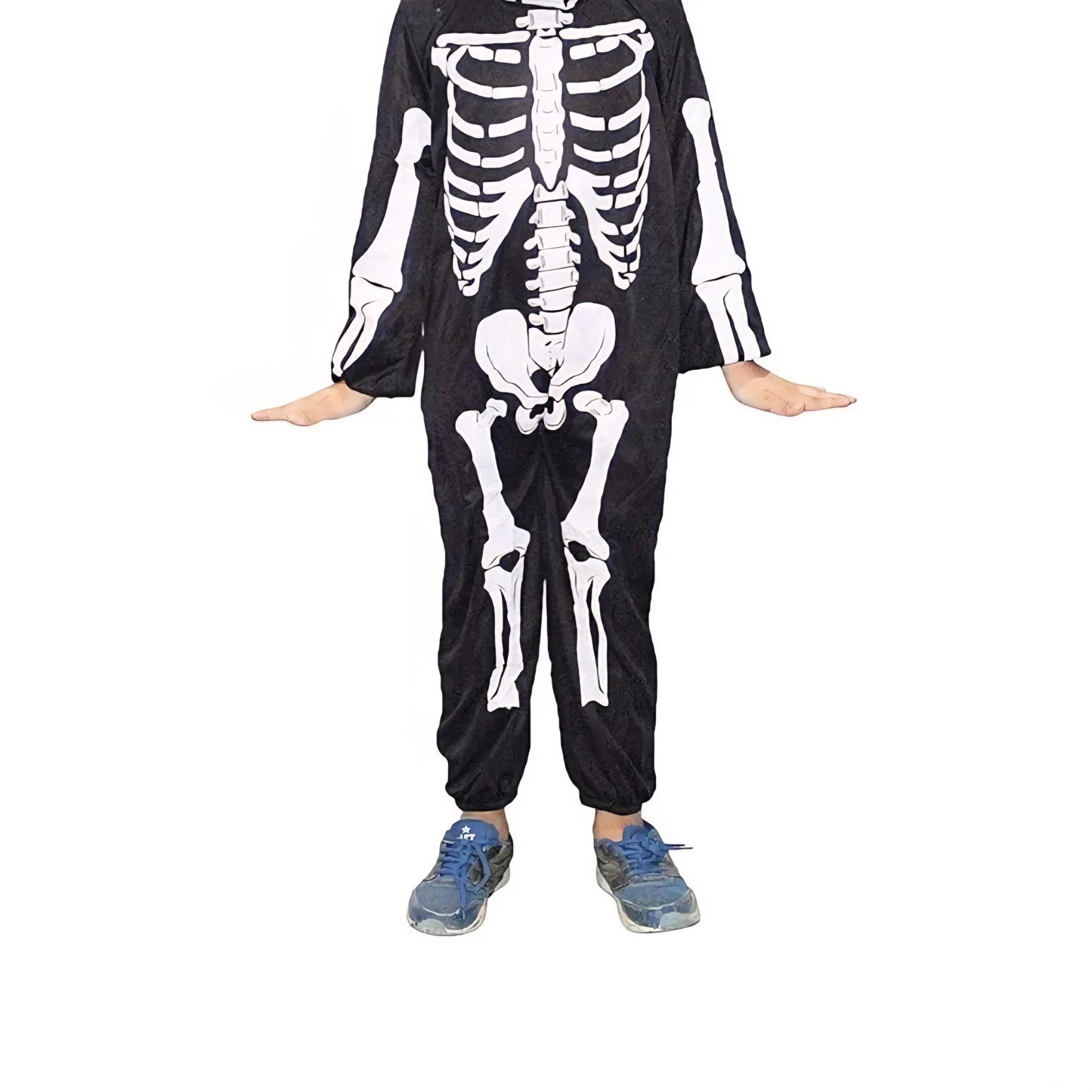 Skeleton Fancy Dress Costume for Kids 10-12 years old | Boys & Girls Halloween Party Outfit | Scary Skeleton