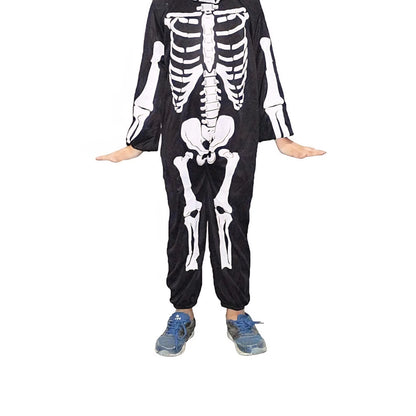 Skeleton Fancy Dress Costume for Kids 10-12 years old | Boys & Girls Halloween Party Outfit | Scary Skeleton