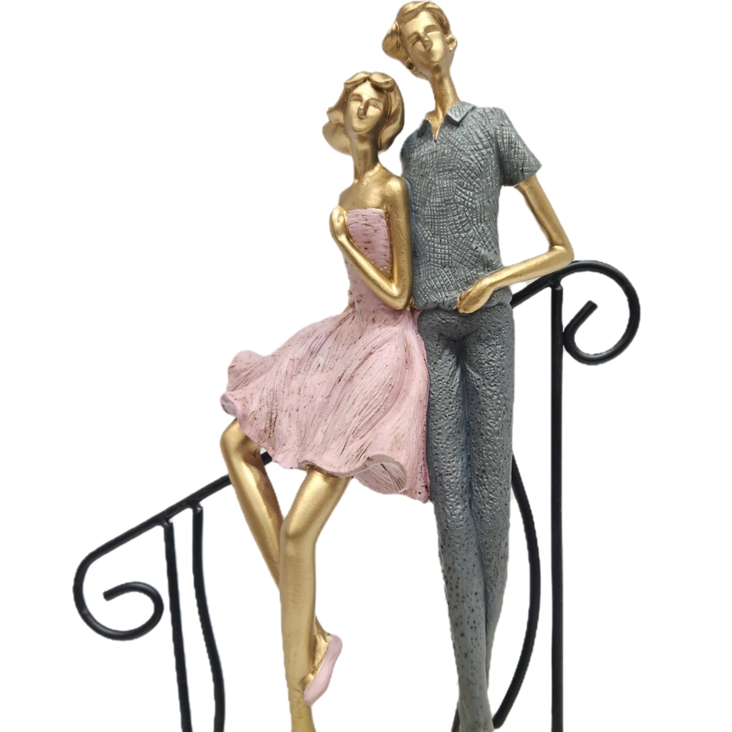Romantic Couple Showpiece Figurine Modern Love Statue for Home Decor
