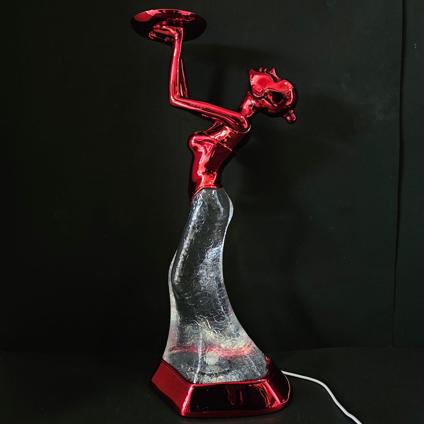Decorative lady candle Holder with multi colours night lamp