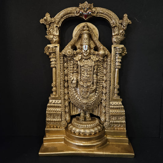 Lord Venkateshwara Idol Gold colored Statue for Home & Pooja room