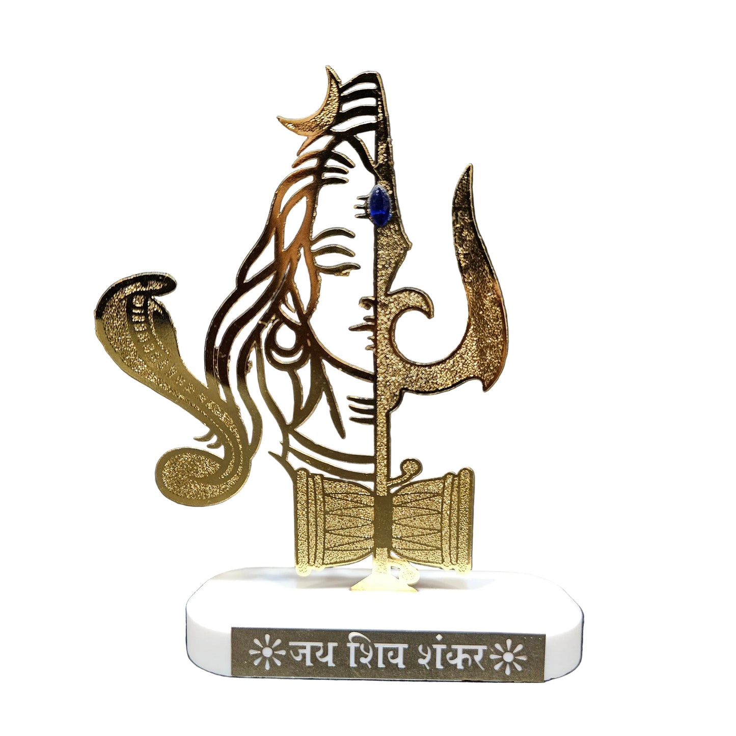 Lord Shiva Half face Figure Metallic Design modern showpiece for Home Decor
