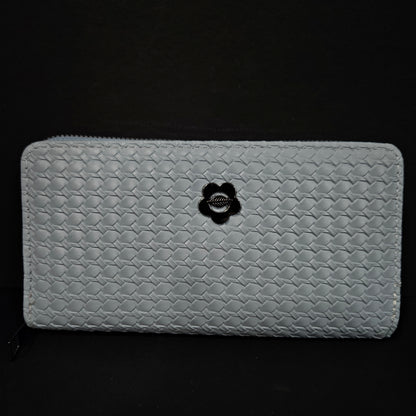 Leather Thin Slim Wallets for Women with Zipper