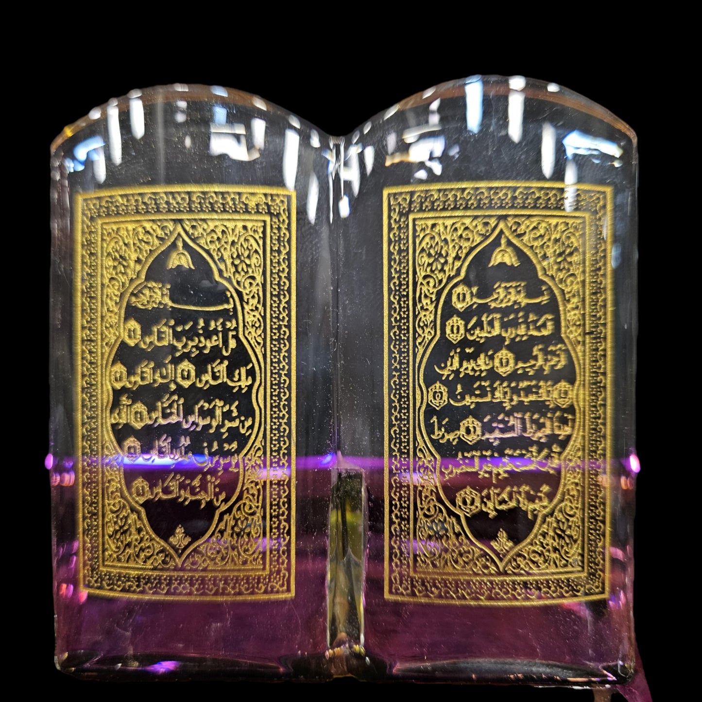 Home decoration accessories Muslim Crystal Holy Quran Book Statue