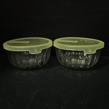 Pudding Sapphire 2pcs glass bowls with lid perfect for Return gifting