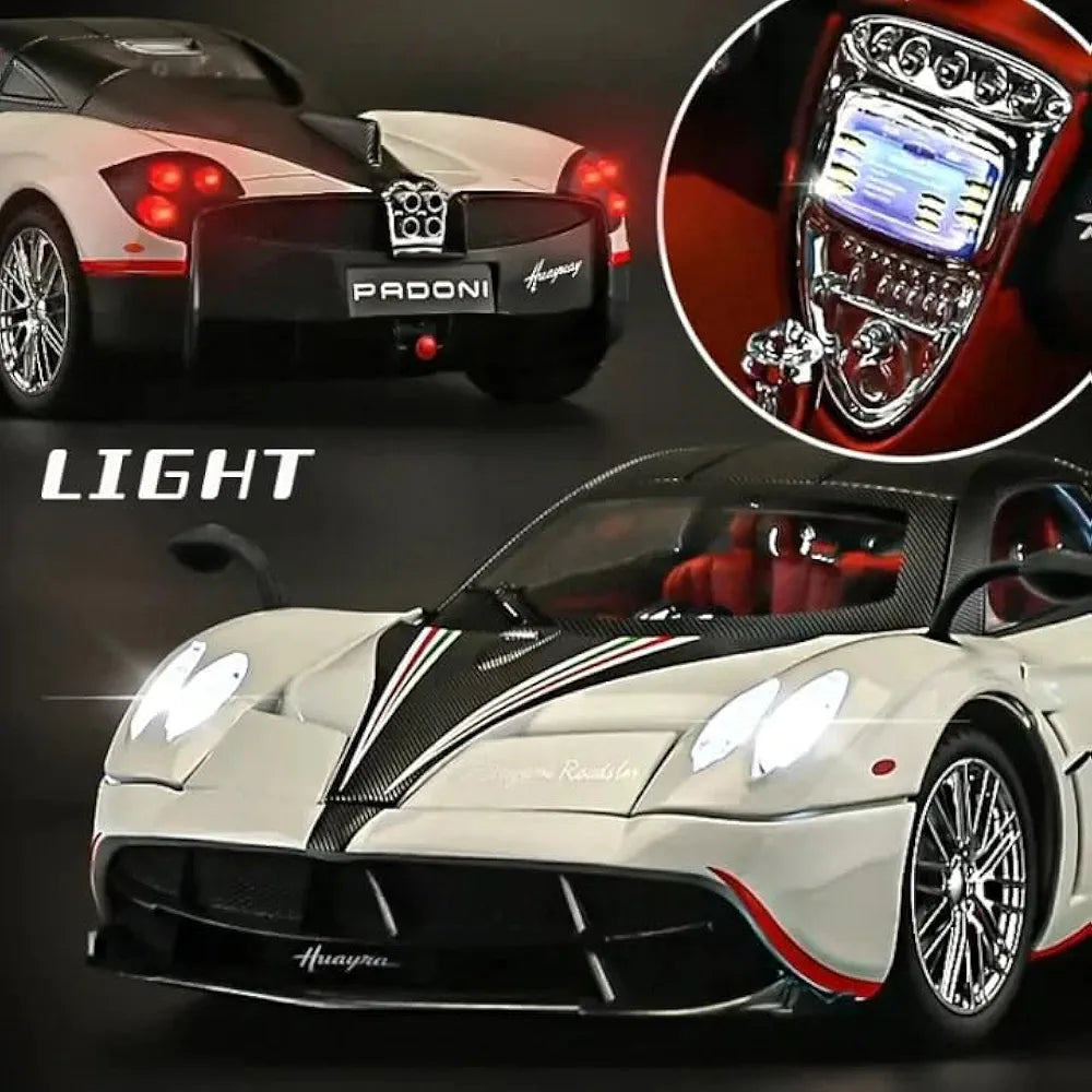 Pagani Huayra Super Alloy Model Diecast With Sound and Light - Car Lovers Collection, Kids Birthday Gift, Metal Boys Toys