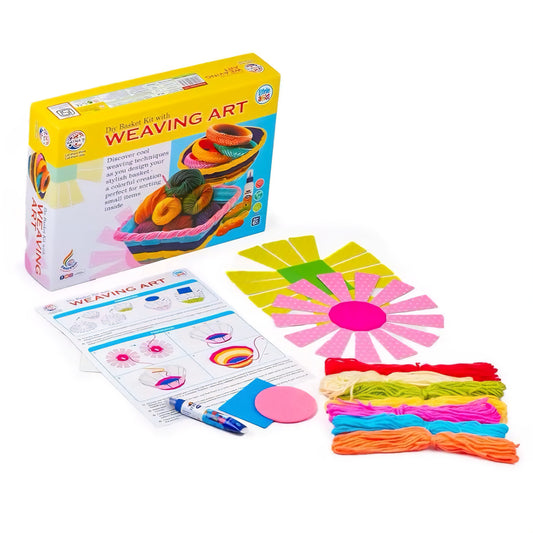 RATNA'S Weaving Art DIY Kit Crafting Stylish Basket Art & Craft Learning Toys for Kids Ages 6+