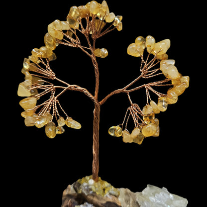 Beautiful crystal hand woven small tree with spray perfume for home decoration gift