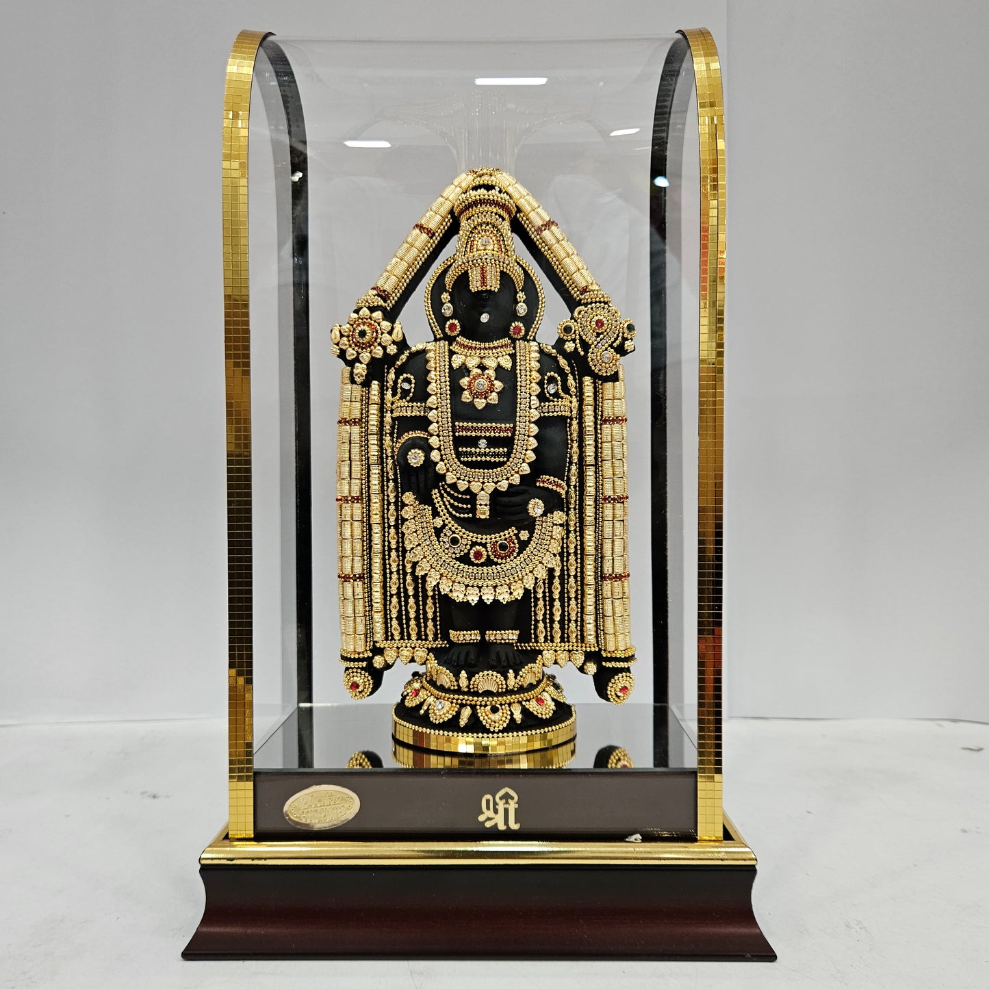 Lord Venkateswara tirupati Balaji 24 carat Gold Plated Cabin Idol for Pooja Room & Home Decor