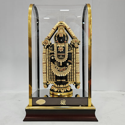 Lord Venkateswara tirupati Balaji 24 carat Gold Plated Cabin Idol for Pooja Room & Home Decor