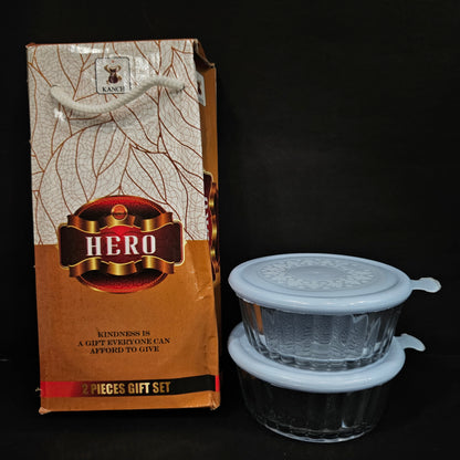 Hero 2 piece gift set groceries storage container with Lid for multi purpose usage