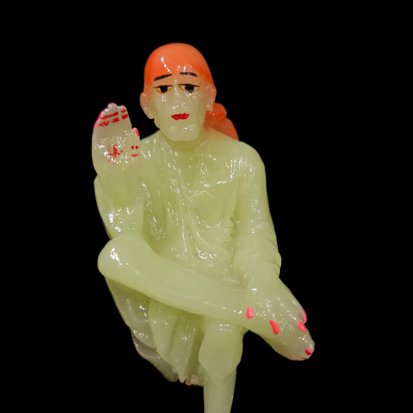 Radium sai baba Statue Figurine for Office,car dashboard& Pooja room