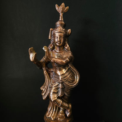 Lord Krishna Spirtual Copper idol Statue showpiece Figurine for Pooja Room & home Decor
