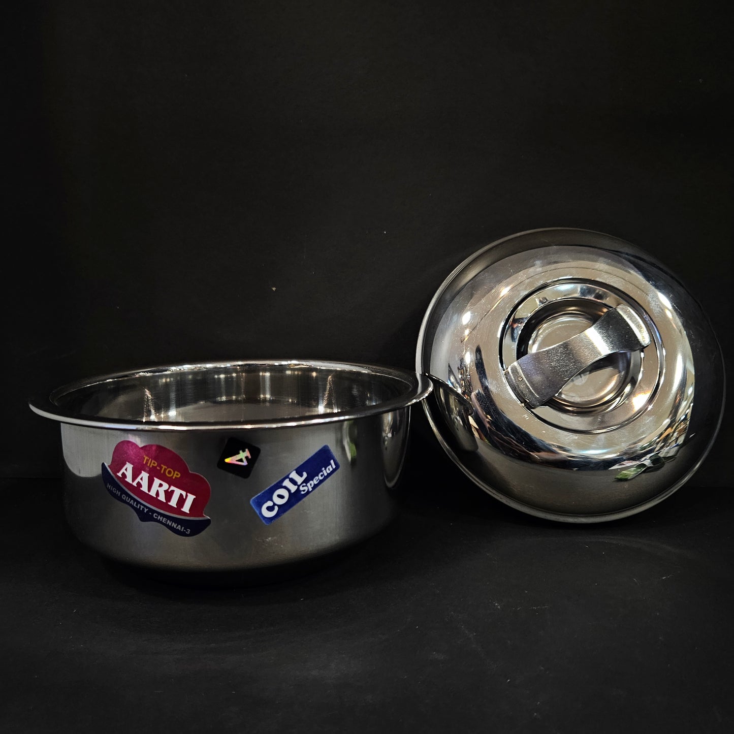 Stainless Steel Round storage box with lid perfect for Return gifting purpose