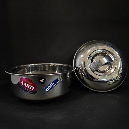 Stainless Steel Round storage box with lid perfect for Return gifting purpose