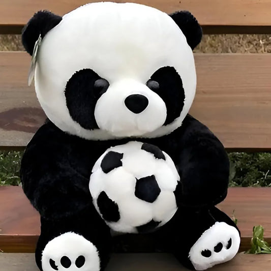Panda Soft Toy with Attached Soft Ball panda with football
