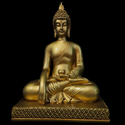 Golden Buddha Resin Head Statue,Showpiece Figurine for home&Temples