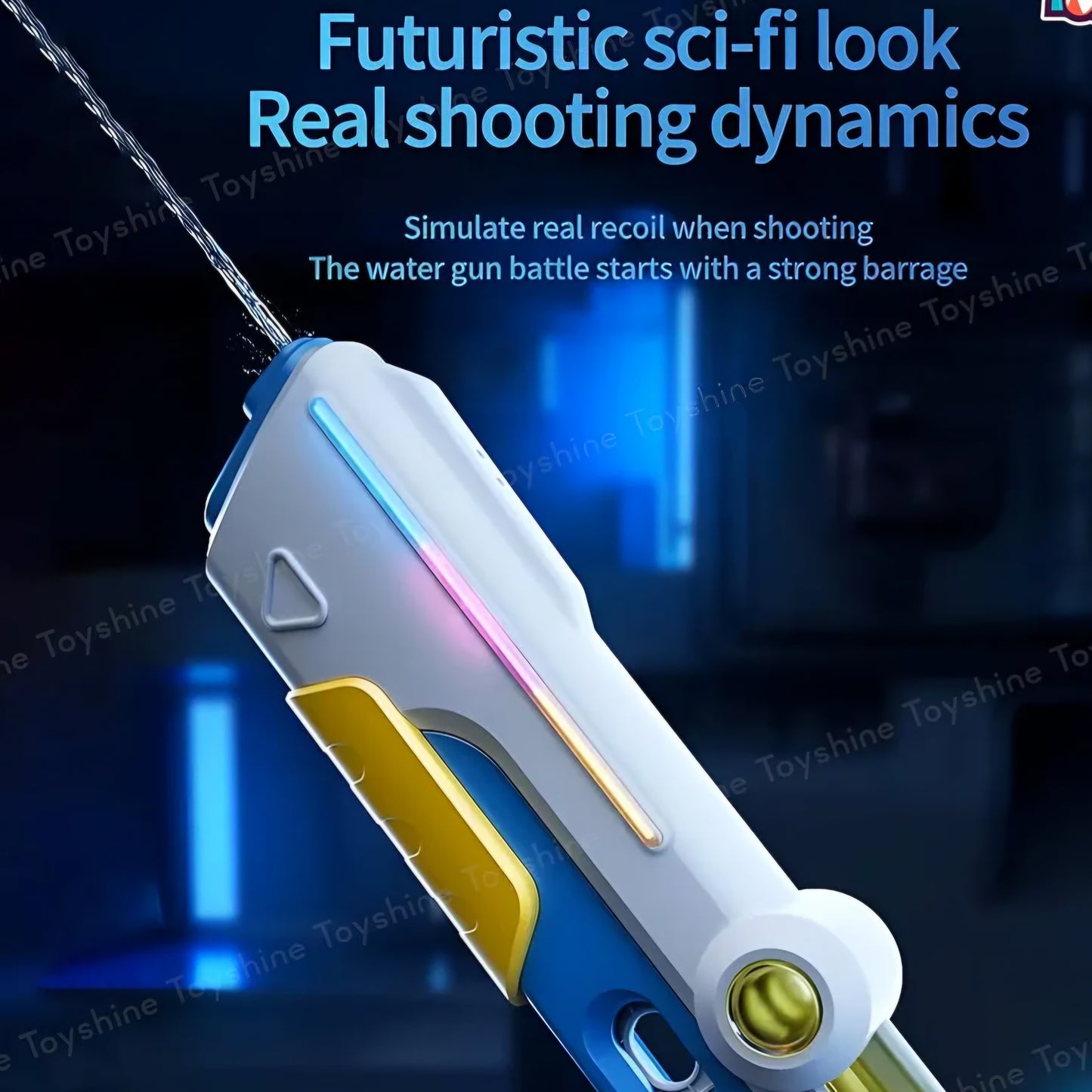 Electric Water Gun Toy with Automatic Water Absorption Function Self-Filling | Lights | Rechargeable | High Pressure Mechanism Perfect for Holi Festival & Summer Outdoor Fun