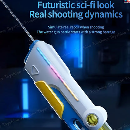 Electric Water Gun Toy with Automatic Water Absorption Function Self-Filling | Lights | Rechargeable | High Pressure Mechanism Perfect for Holi Festival & Summer Outdoor Fun