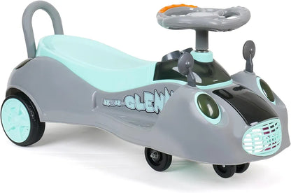Glenn Swing Ride on & Car for Kids with Music & Horn Steering, Push Car for Baby with Backrest, Safety Guard, Big Wheels, Ride on for Kids age1 to 3 Years