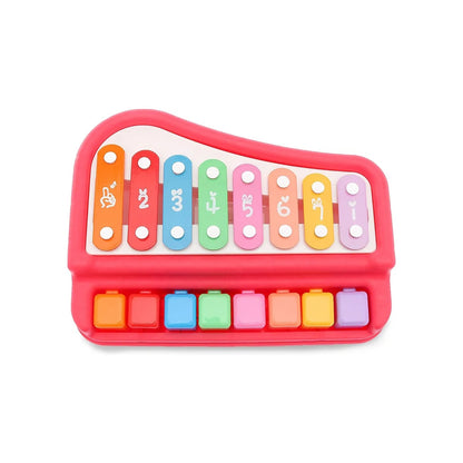 Premium 2 in 1 Piano Xylophone Musical Instrument with 8 Keys for Toddlers, Musical Instruments for Kids, Preschool Educational Musical Instrument Toy, Multicolor, BIS Certified, 1+ Years