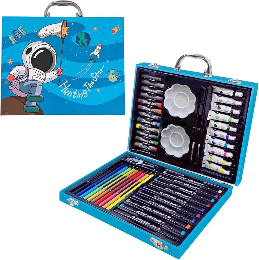 Watercolor Painting 53pcs Set Multifunctional Art Materials Learning Toy for Family Projects Creative Weekend Projects